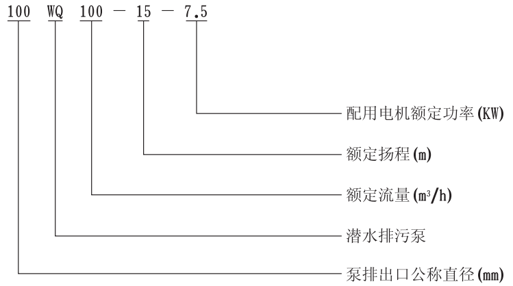 WQ高效固定式潜水小黄片下载安装型号意义